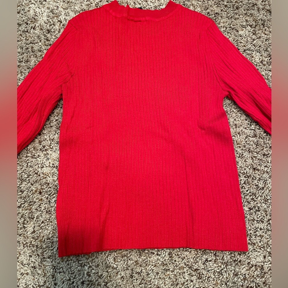 Divided by H&M Red Ribbed Sweater - Picture 2 of 5